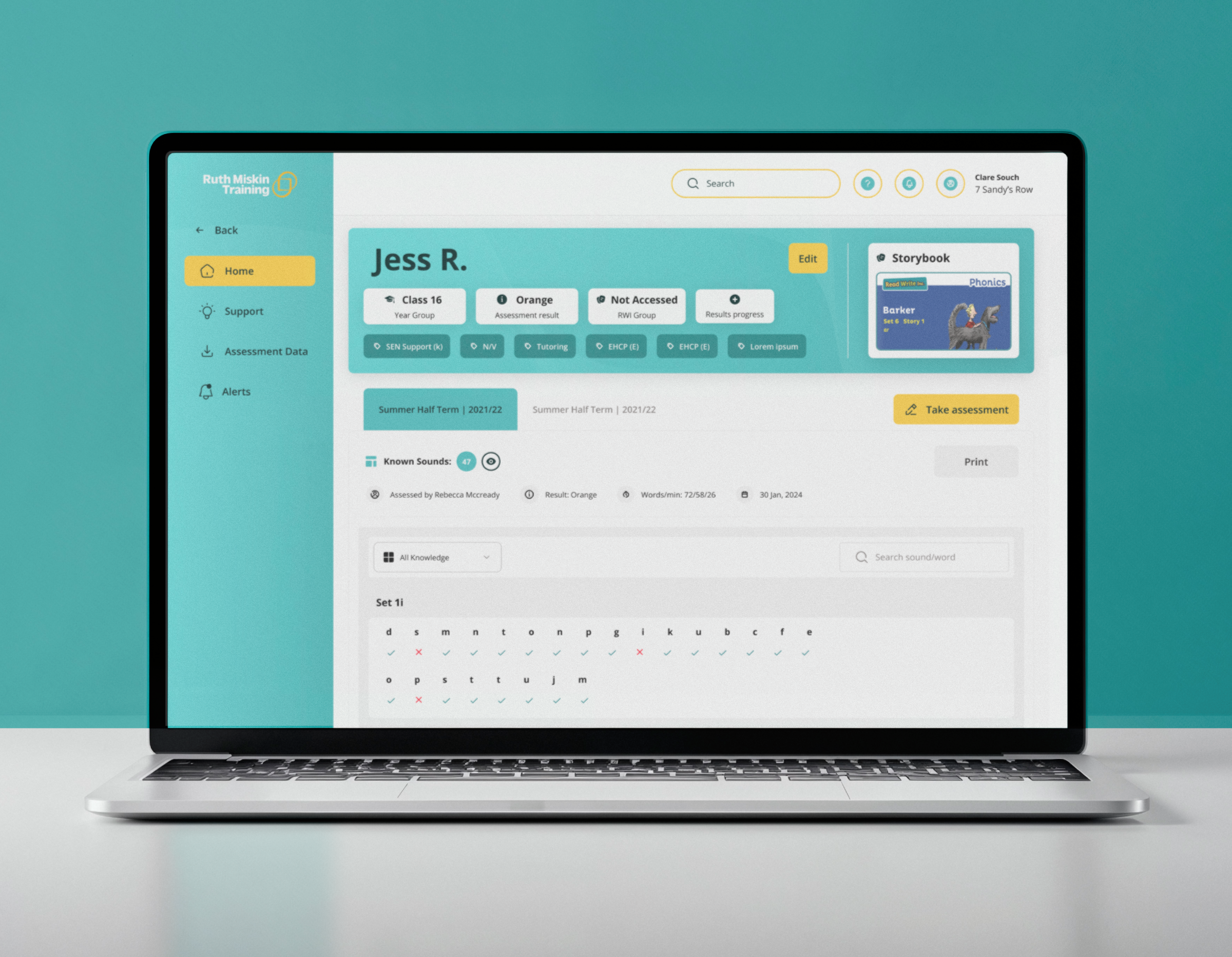 Ruth Miskin Training - Online Assessment Portal