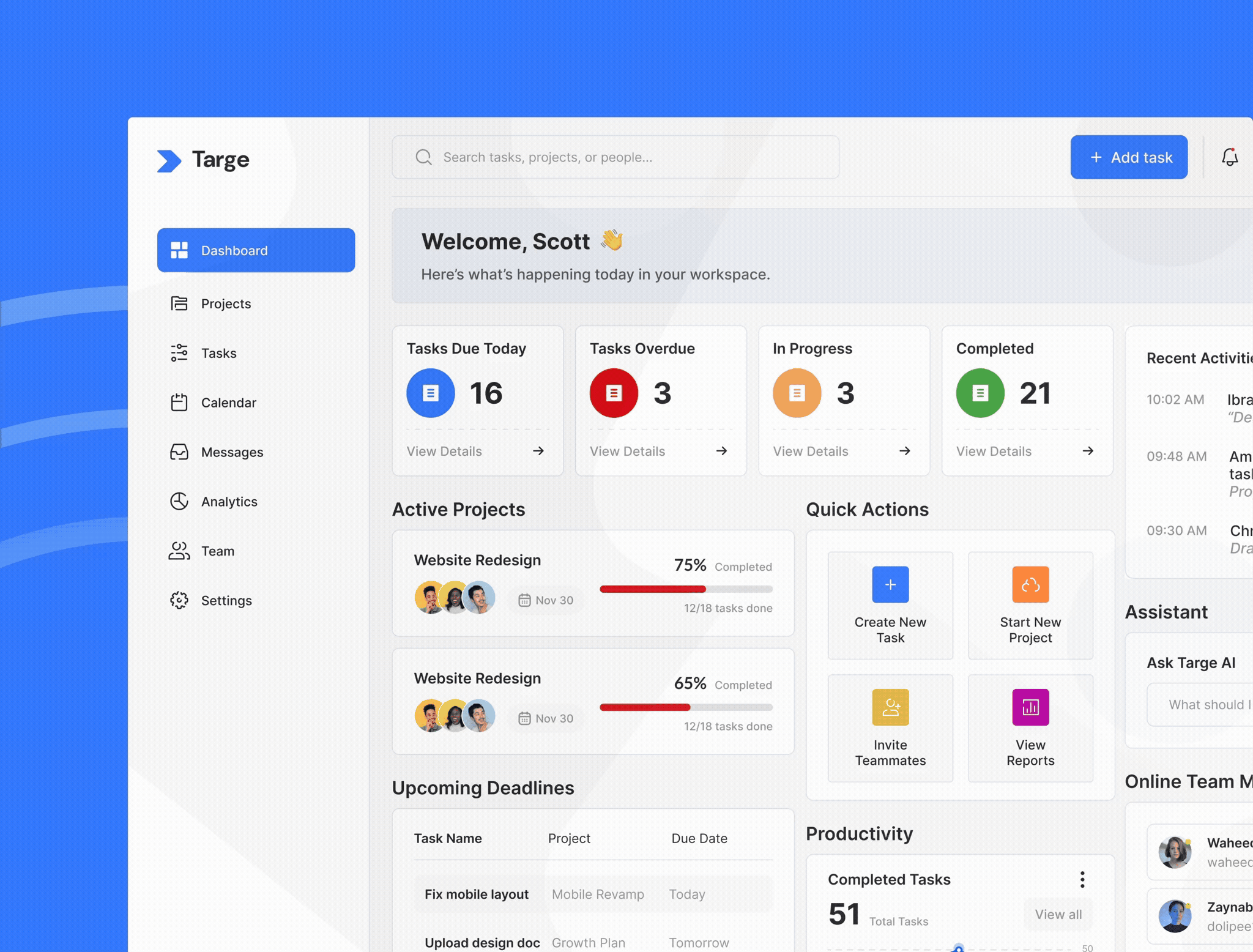 Targe - The Modern Workspace